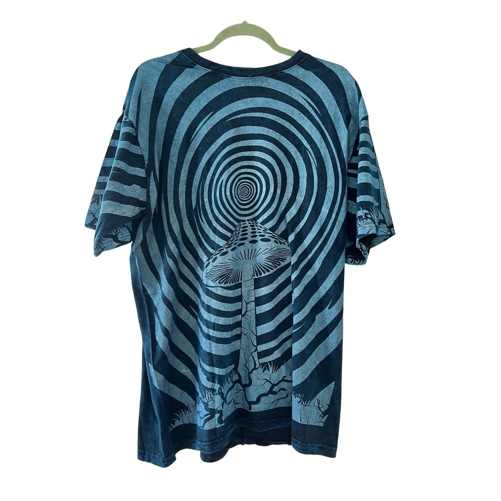 Psychadelic Mushroom T-shirt Shades Of Blue Unisex Size XL, New, Festival Fun